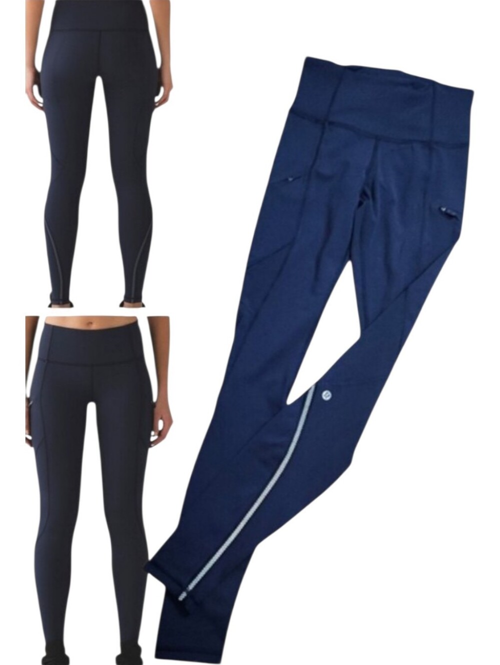Lululemon Womens Cadence Crusher Tight Brushed Inkwell HR Running Leggings 2